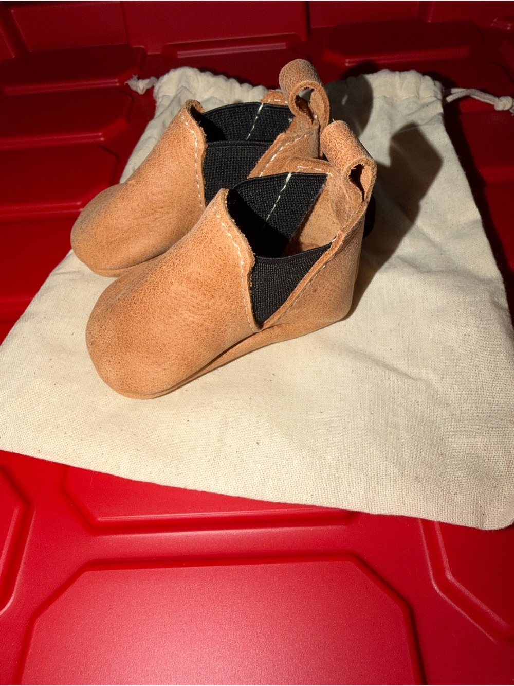 Freshly Picked Tan Baby & Walker Leather Zion Chelsea Booties